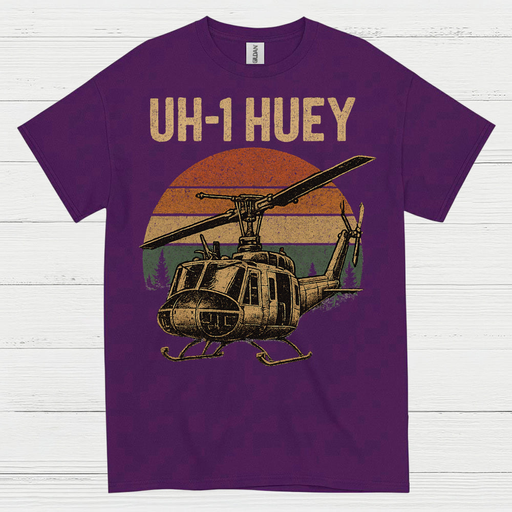 UH-1 Huey Vintage Military Helicopter T Shirt