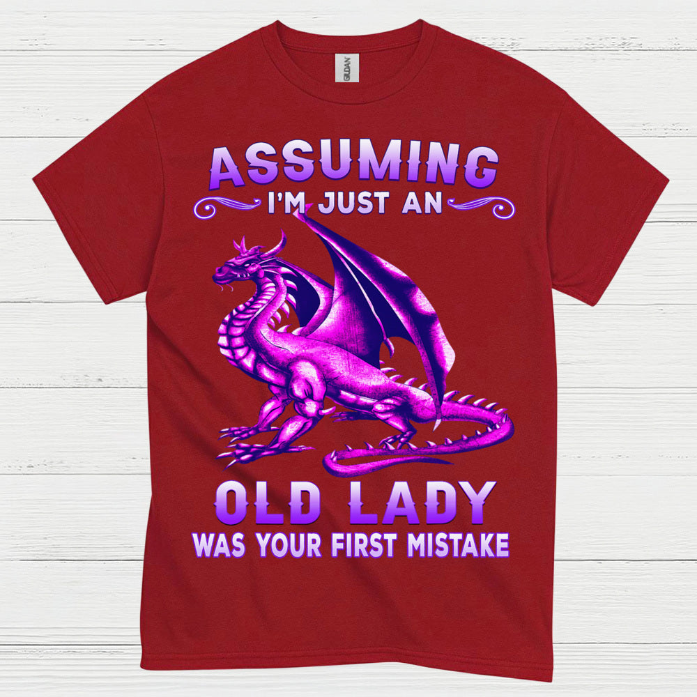 Old Lady Dragon Power T Shirt