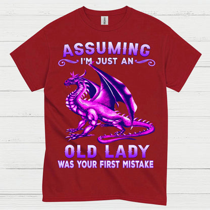 Old Lady Dragon Power T Shirt