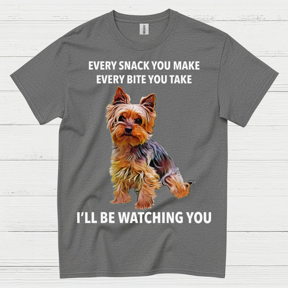 Funny Watching You Yorkie Dog Lover T Shirt