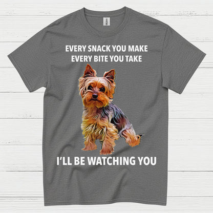 Funny Watching You Yorkie Dog Lover T Shirt