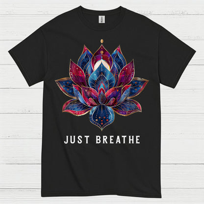 Just Breathe Lotus Yoga T Shirt