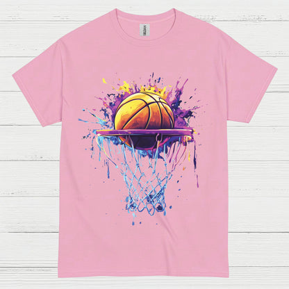 Color Splash Basketball Hoop T Shirt