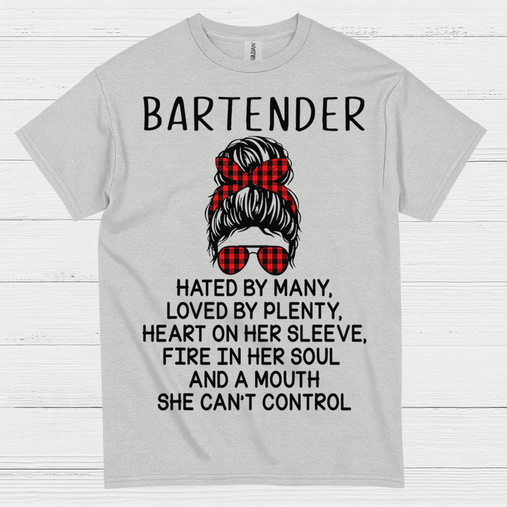 Bartender Hated Loved Strong Woman T Shirt