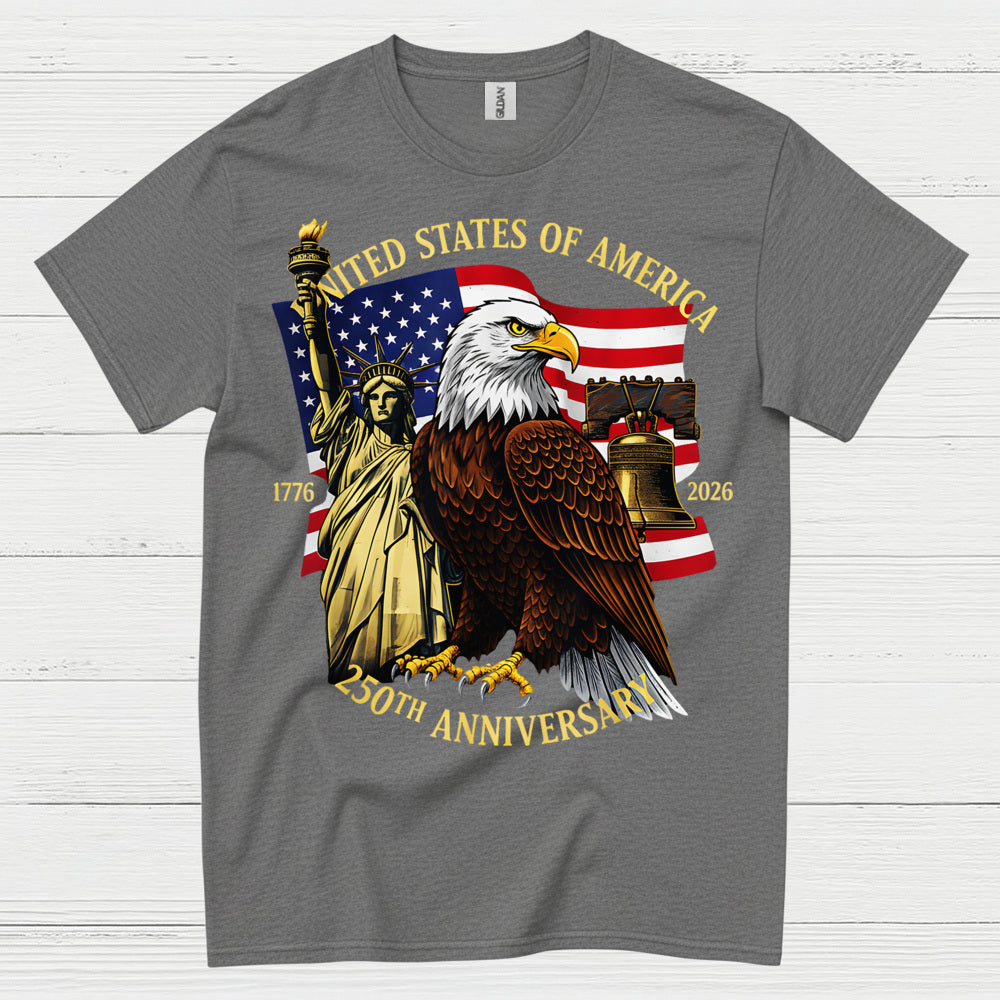 250th Anniversary USA Eagle Patriotic Freedom T Shirt