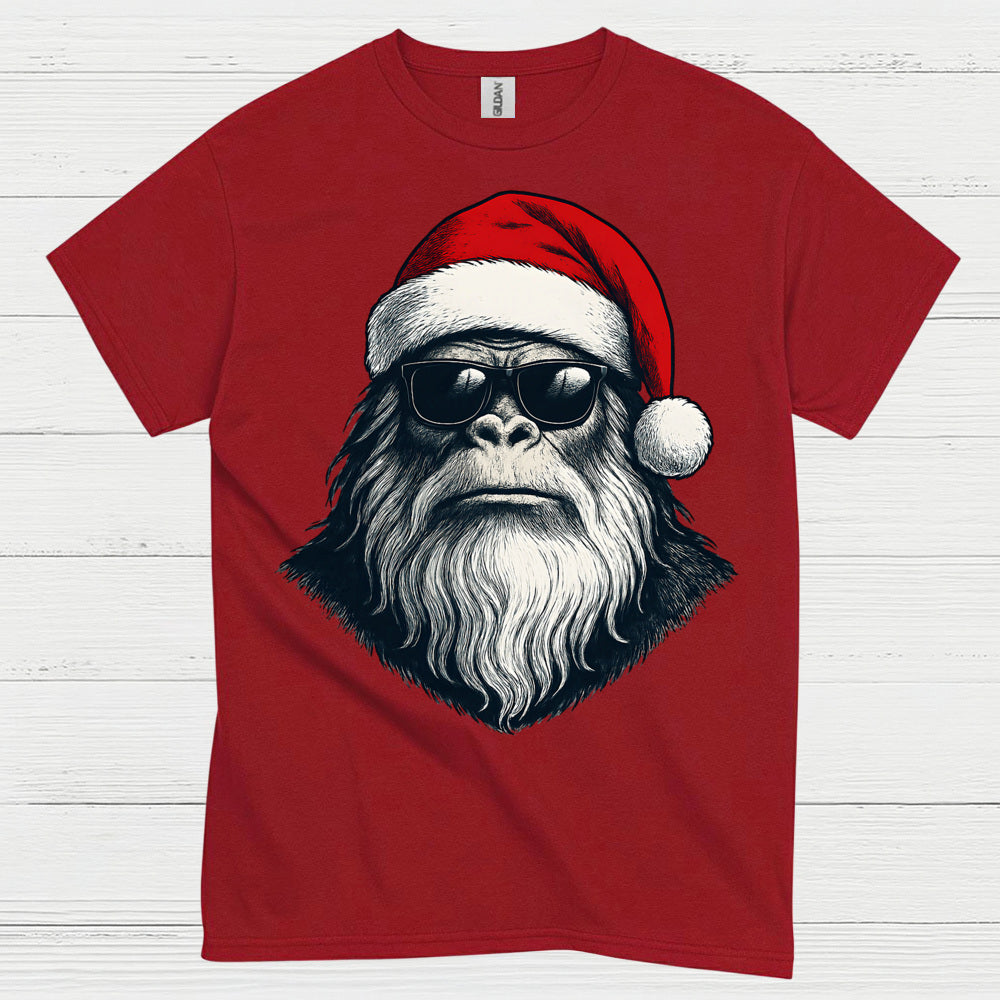 Santa Bigfoot Christmas T Shirt