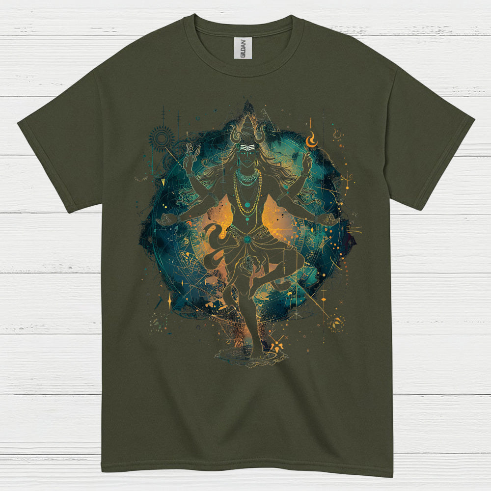 Cosmic Shiva Meditation Art T Shirt