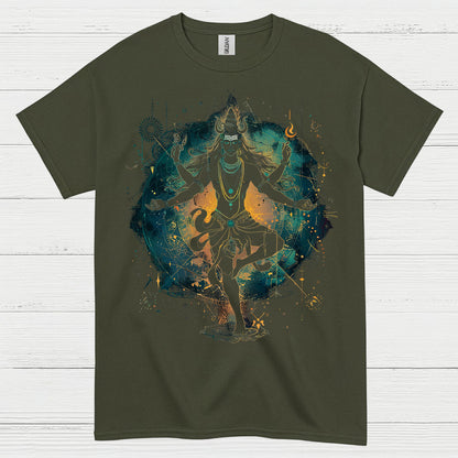Cosmic Shiva Meditation Art T Shirt