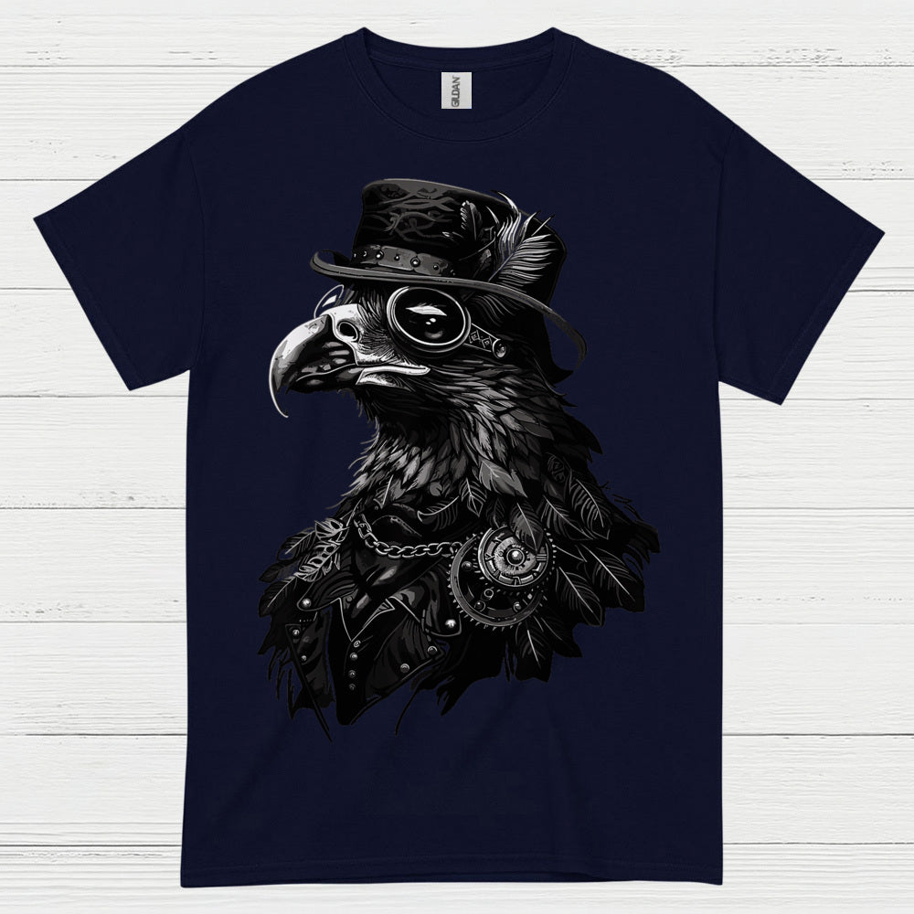 Steampunk Raven Gothic Mechanical Vintage T Shirt