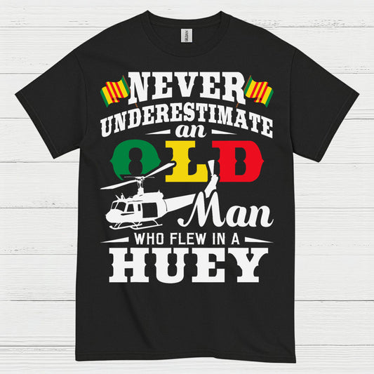 Never Underestimate A QLB Huey Veteran T Shirt