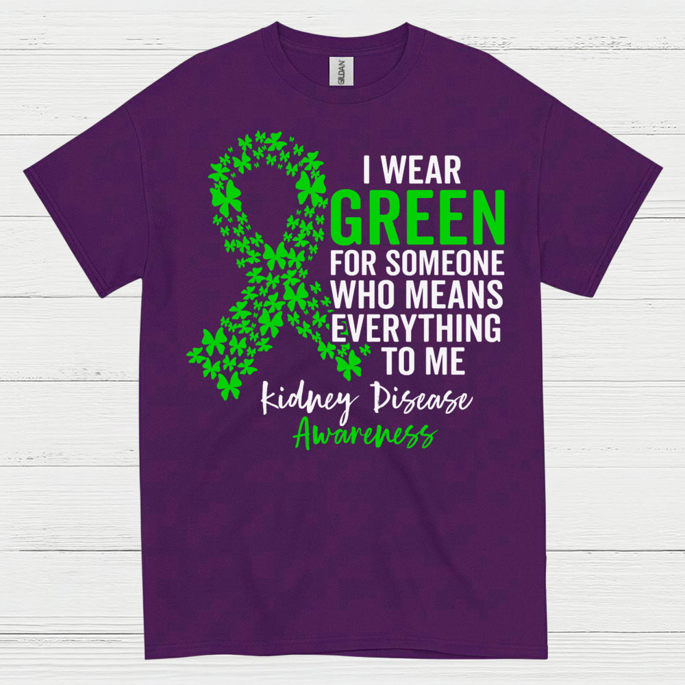 I Wear Green Kidney Awareness Support T Shirt