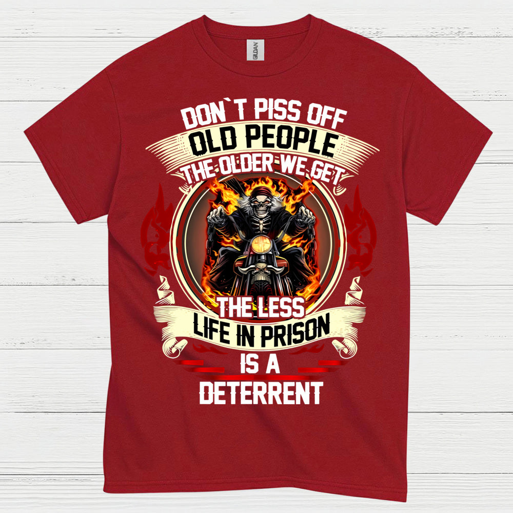 Don't Piss Off Old People Biker T Shirt