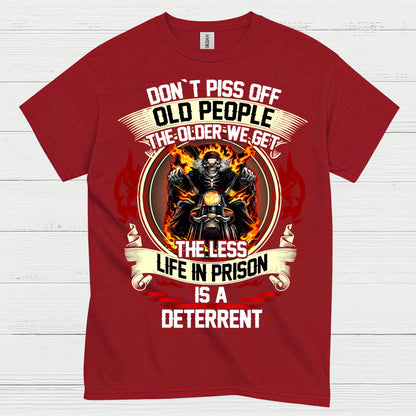 Don't Piss Off Old People Biker T Shirt