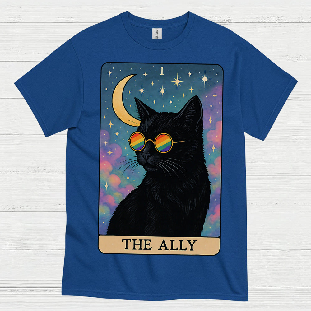 The Ally Rainbow Cat Art T Shirt