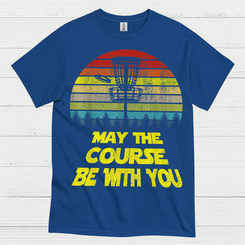 Retro Disc Golf May The Course Be With You T Shirt