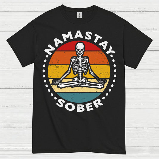 Namastay Sober Skeleton T Shirt