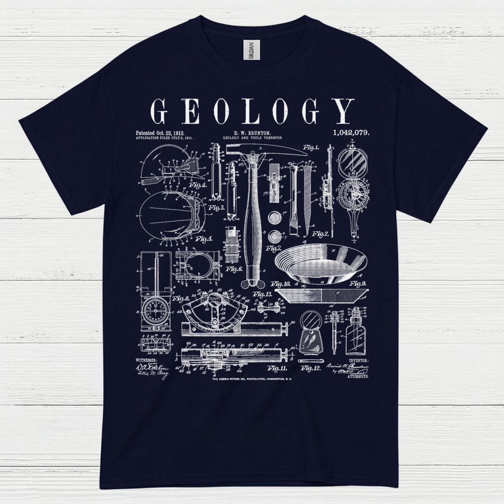 Geology Blueprint Diagram T Shirt