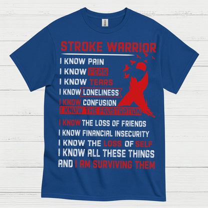 Stroke Warrior Survivor Strength Awareness T Shirt