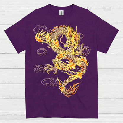 Golden Fire Dragon T Shirt