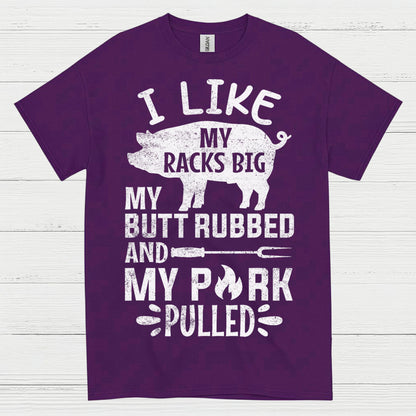 Funny BBQ Racks Butt Pork Pulled T Shirt