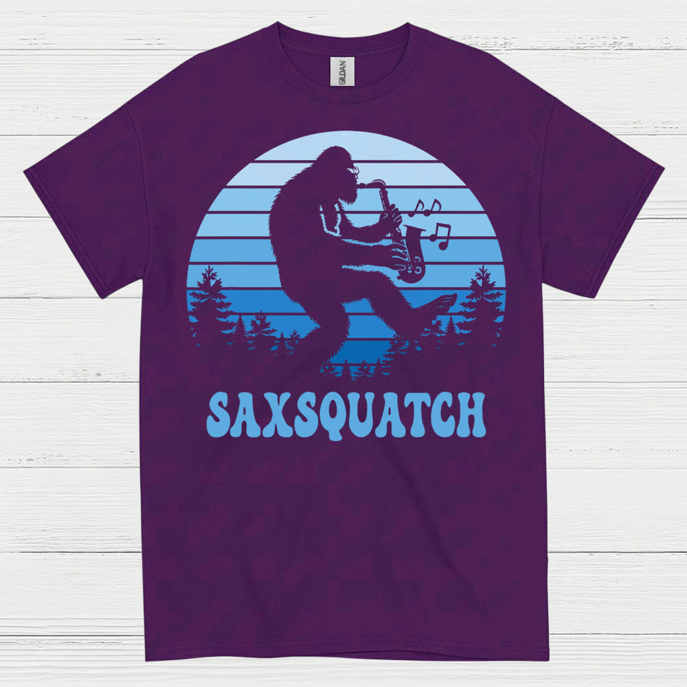 Saxsquatch Bigfoot Saxophone T Shirt