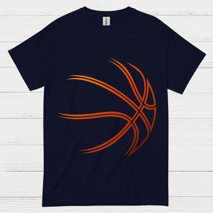 Minimalist Basketball Line Art T Shirt