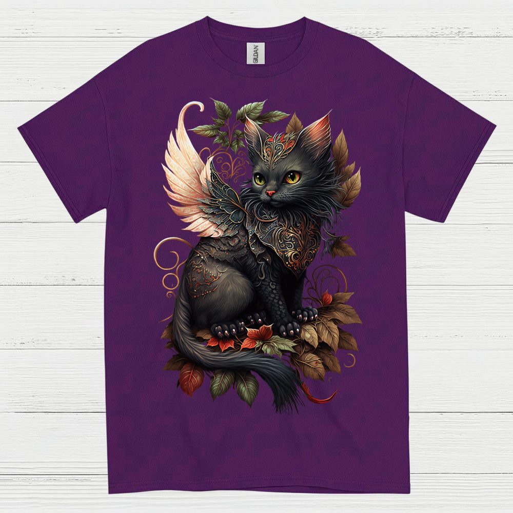 Mystical Winged Cat Dragon T Shirt