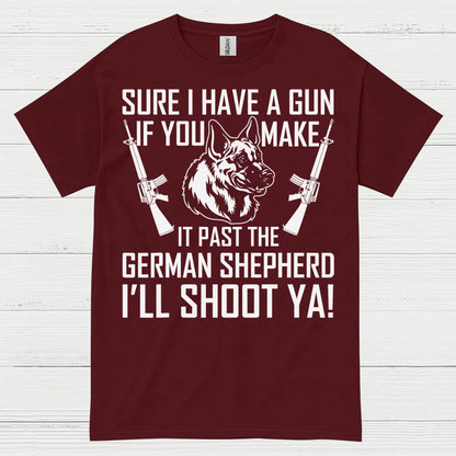 German Shepherd Protection Humor Dog Lover T Shirt