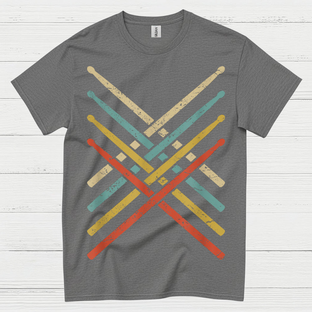 Retro Drum Sticks T Shirt