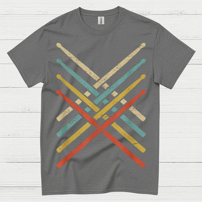 Retro Drum Sticks T Shirt