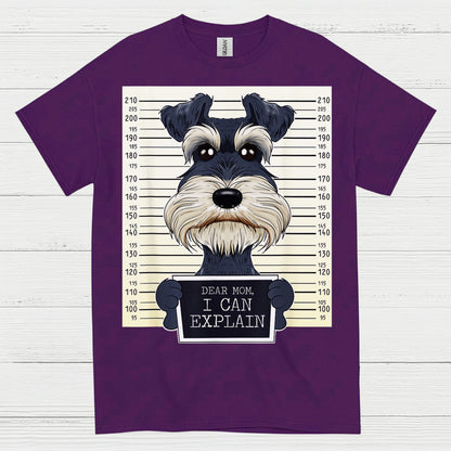 Funny Schnauzer Mugshot Dog Lover T Shirt