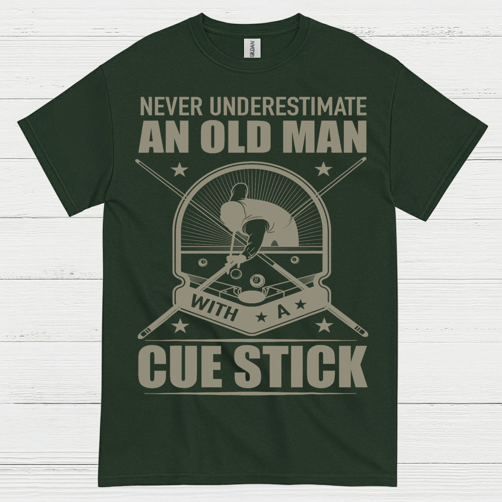 Old Man With Cue Stick Billiards T Shirt