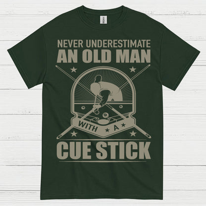 Old Man With Cue Stick Billiards T Shirt