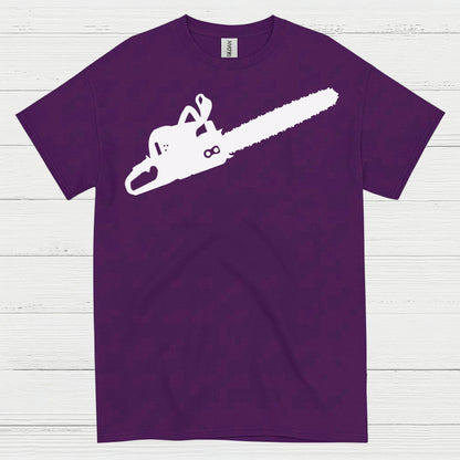 Minimal Chainsaw Silhouette T Shirt