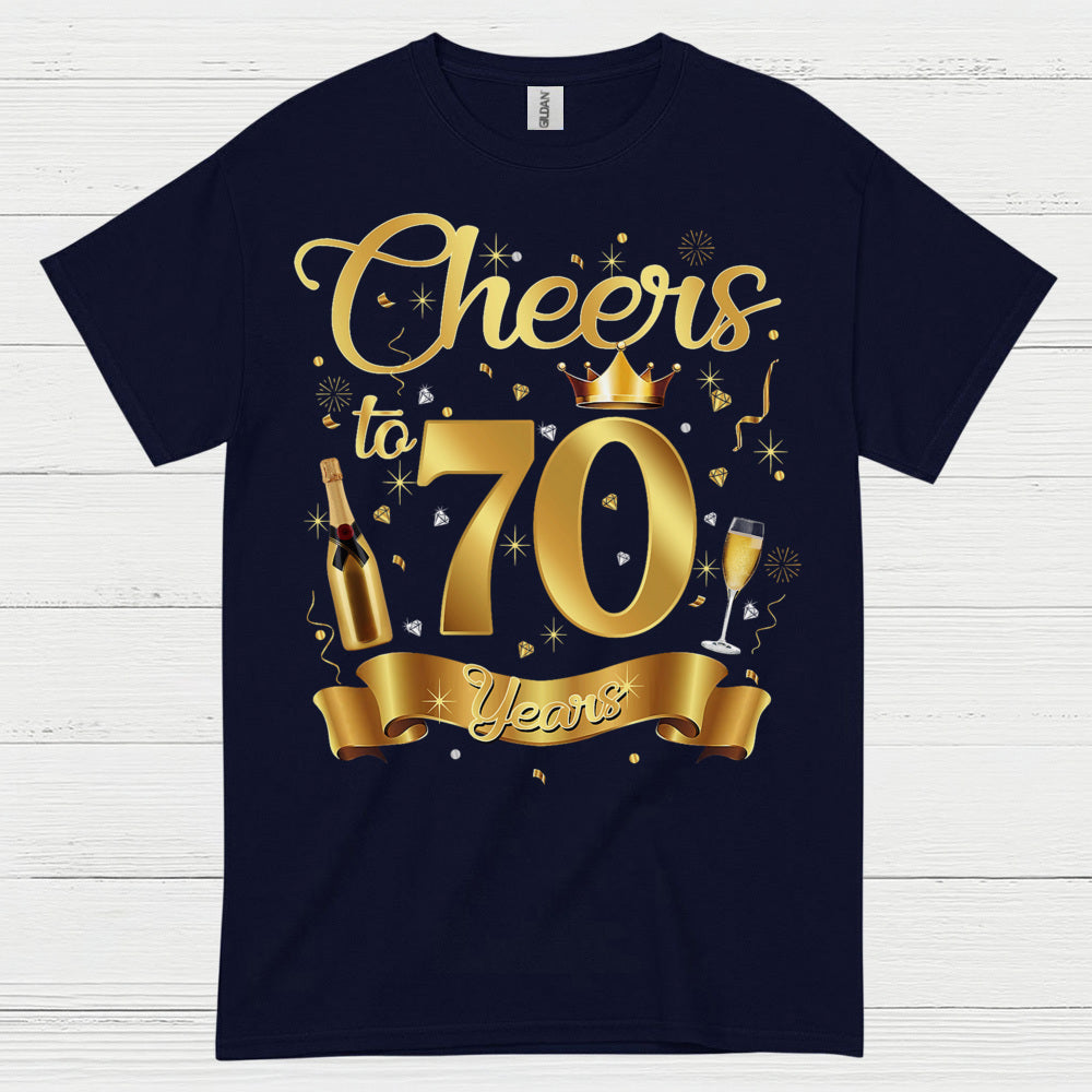 Cheers to 70 Celebration Birthday T Shirt