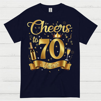 Cheers to 70 Celebration Birthday T Shirt