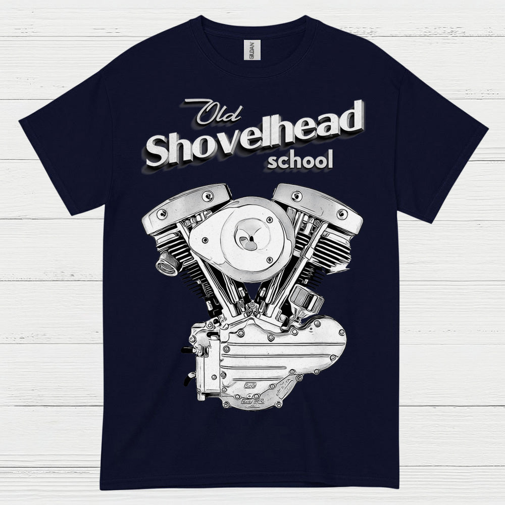 Old Shovelhead School Motorcycle T Shirt