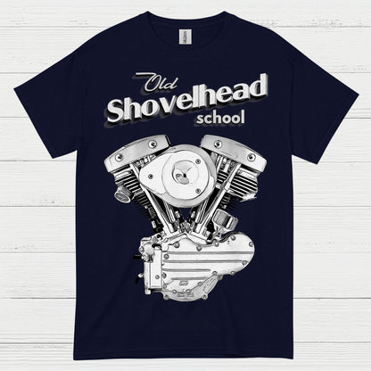 Old Shovelhead School Motorcycle T Shirt