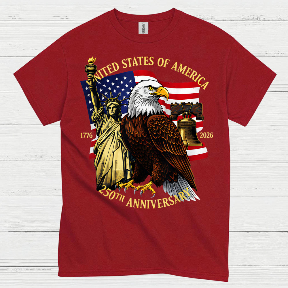 250th Anniversary USA Eagle Patriotic Freedom T Shirt
