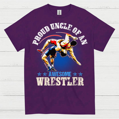 Proud Uncle Of An Awesome Wrestler Gift T Shirt