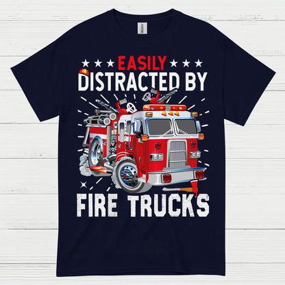 Easily Distracted By Fire Trucks T Shirt