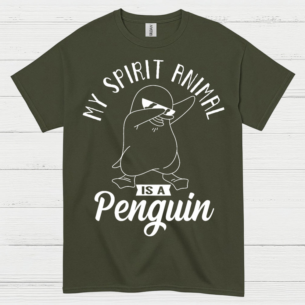 My Spirit Animal Is A Penguin Quote T Shirt