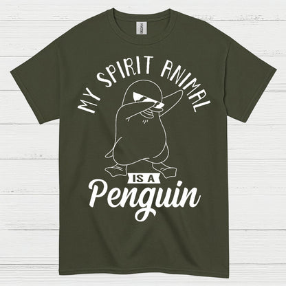 My Spirit Animal Is A Penguin Quote T Shirt
