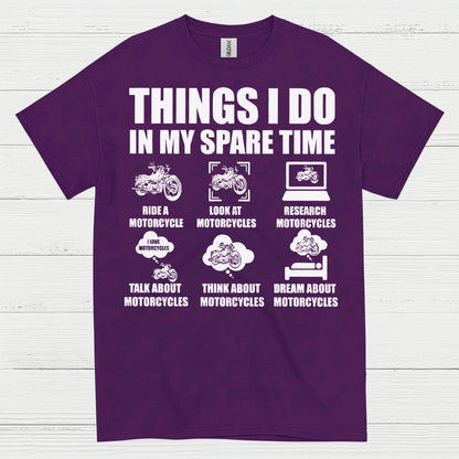 Things I Do In My Spare Time Motorcycle T Shirt