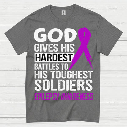 God Gives Toughest Soldiers Epilepsy T Shirt