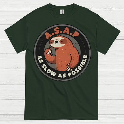 ASAP As Slow As Possible Sloth T Shirt
