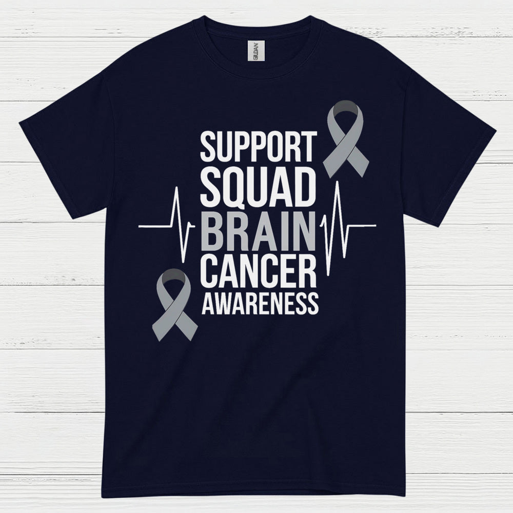 Support Squad Brain Cancer Awareness T Shirt
