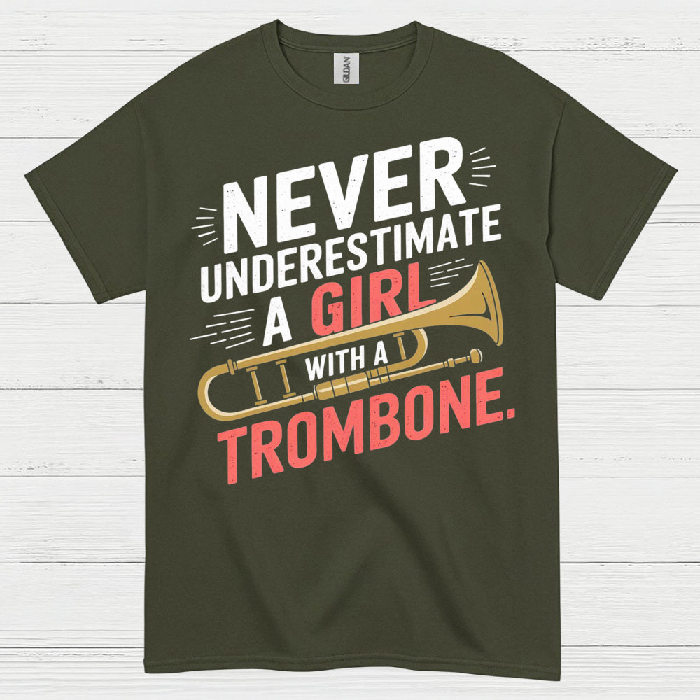 Trombone Girl Power Funny T Shirt