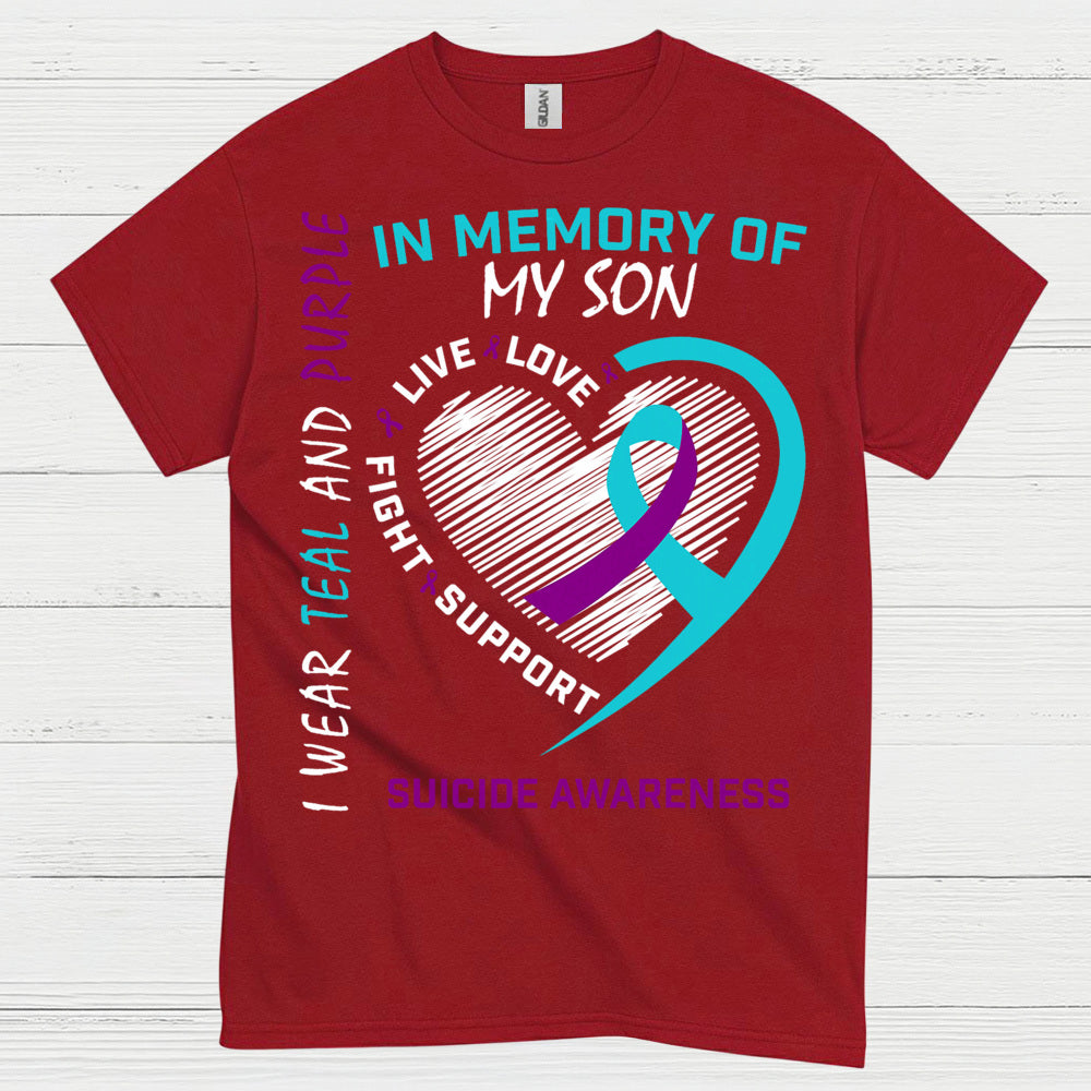 In Memory Of My Son Awareness T Shirt