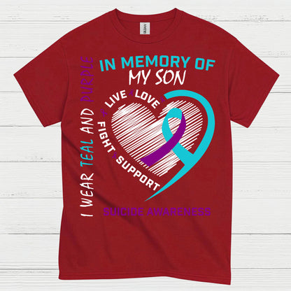 In Memory Of My Son Awareness T Shirt